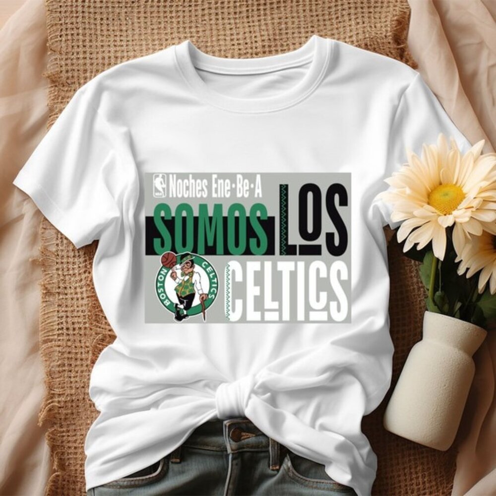 Somos Los Celtics Basketball NBA Team Graphic Sports Fan Streetwear T-Shirt 159